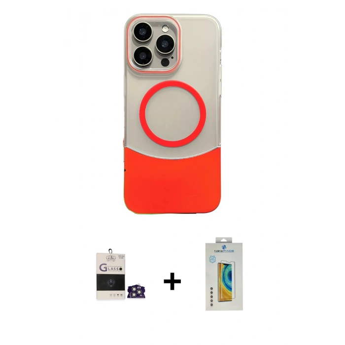 MARSİLYAN™- iPhone 14 Pro Max Kılıf Kozmos Form Özel Seri - Siyah Polymer Nano Ekran Koruyucu + Bilvis Titan Kamera Lens - GS
