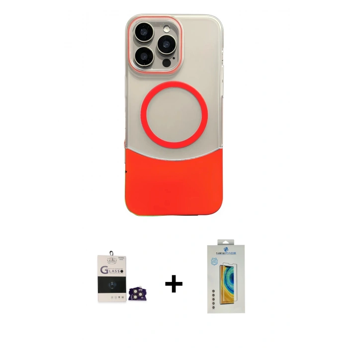 MARSİLYAN™- iPhone 14 Pro Max Kılıf Kozmos Form Özel Seri - Siyah Polymer Nano Ekran Koruyucu + Bilvis Titan Kamera Lens - GD