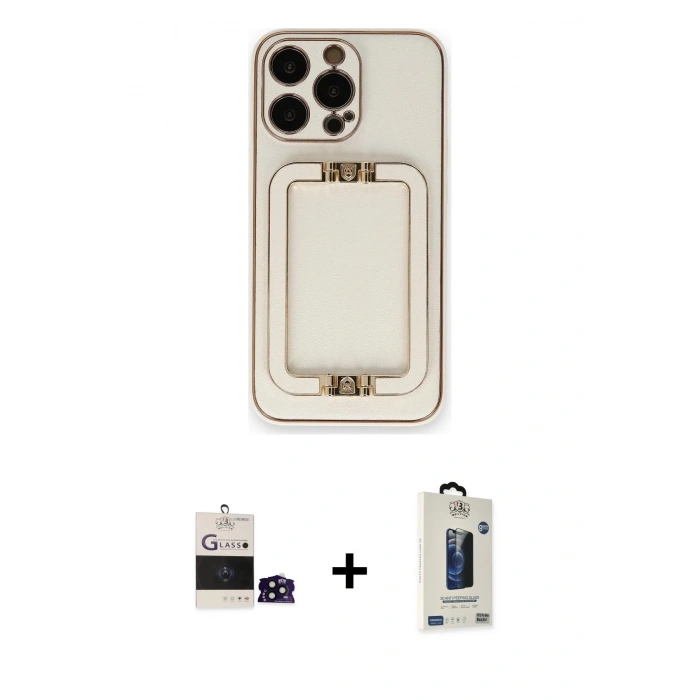 MARSİLYAN™- iPhone 14 Pro Max Kılıf Kozmos Minimal Prime - Siyah Bilvis Hayalet Cam Ekran Koruyucu + Siyah Bilvis Titan Kamera Lens