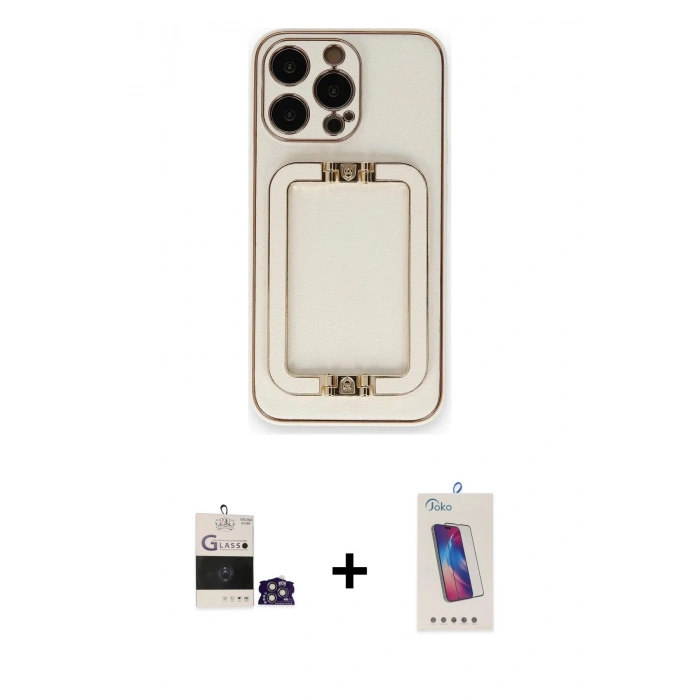 MARSİLYAN™- iPhone 14 Pro Max Kılıf Kozmos Minimal Prime - Siyah Joko 5D Cam + Bilvis Titan Kamera Lens - GS