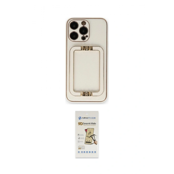 MARSİLYAN™- iPhone 14 Pro Max Kılıf Kozmos Minimal Prime - Siyah Mat Seramik Nano Ekran Koruyucu