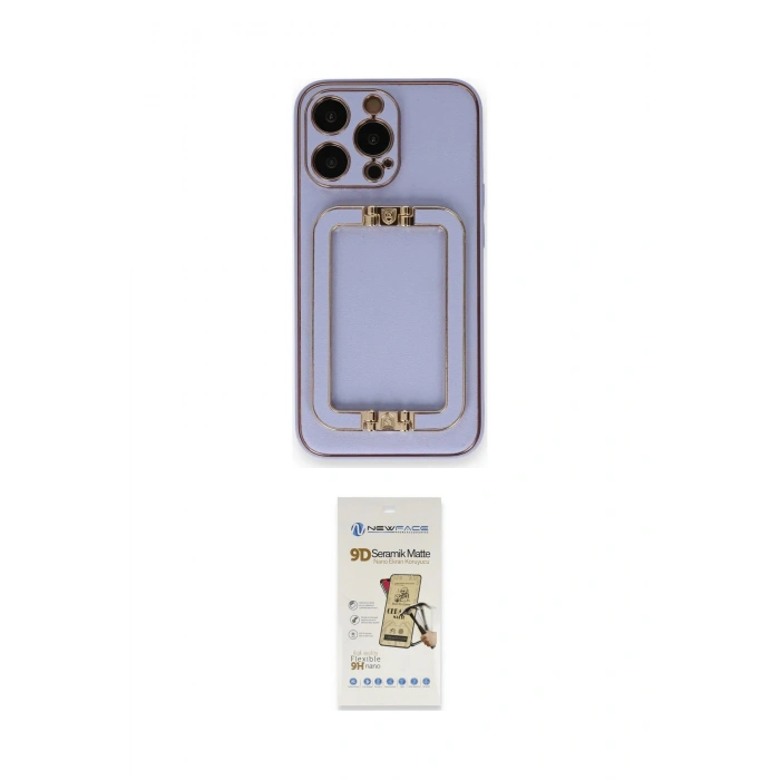 MARSİLYAN™- iPhone 14 Pro Max Kılıf Kozmos Minimal Prime - Siyah Mat Seramik Nano Ekran Koruyucu