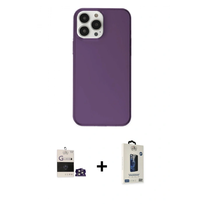 MARSİLYAN™- iPhone 14 Pro Max Kılıf Kutup Doku Koleksiyonu - Siyah Bilvis Hayalet Cam Ekran Koruyucu + Bilvis Titan Kamera Lens - GS