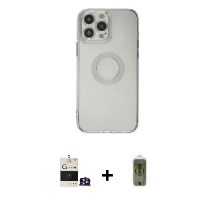 MARSİLYAN™- iPhone 14 Pro Max Kılıf Kutup Klasik - Siyah Joko Magic 5D Hayalet Cam + Bilvis Titan Kamera Lens - GD