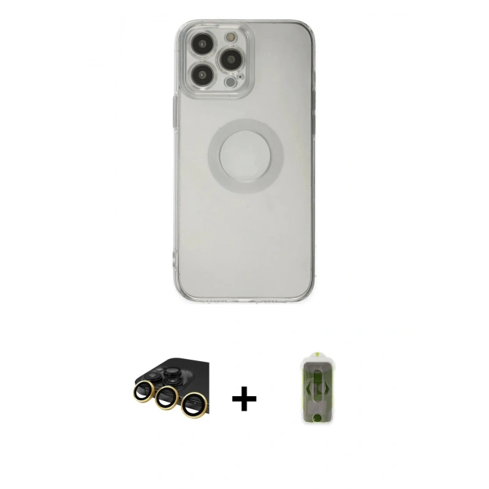MARSİLYAN™- iPhone 14 Pro Max Kılıf Kutup Klasik - Siyah Joko Magic 5D Hayalet Cam + Raze Metal Kamera Lens - GD