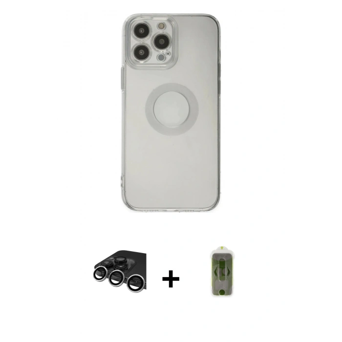 MARSİLYAN™- iPhone 14 Pro Max Kılıf Kutup Klasik - Siyah Joko Magic 5D Hayalet Cam + Raze Metal Kamera Lens - GS