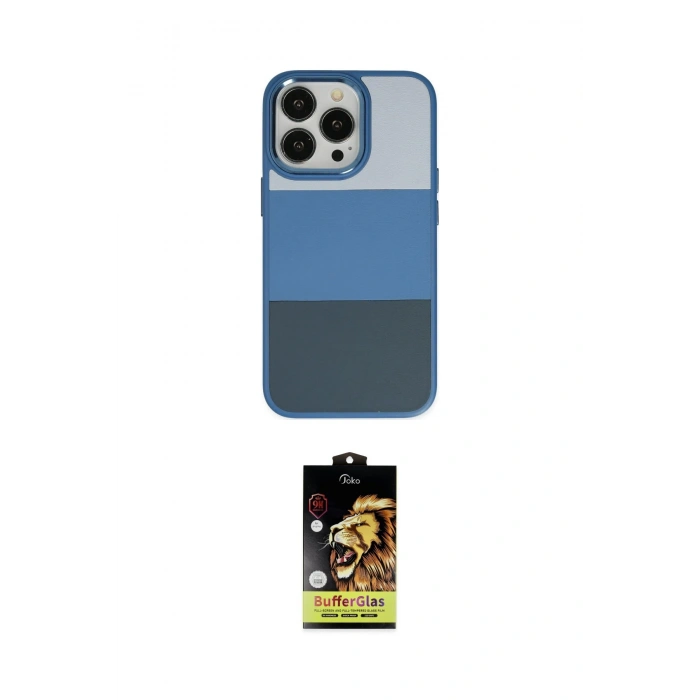 MARSİLYAN™- iPhone 14 Pro Max Kılıf Kutup Özel Seri - Siyah Buffer Cam Ekran Koruyucu
