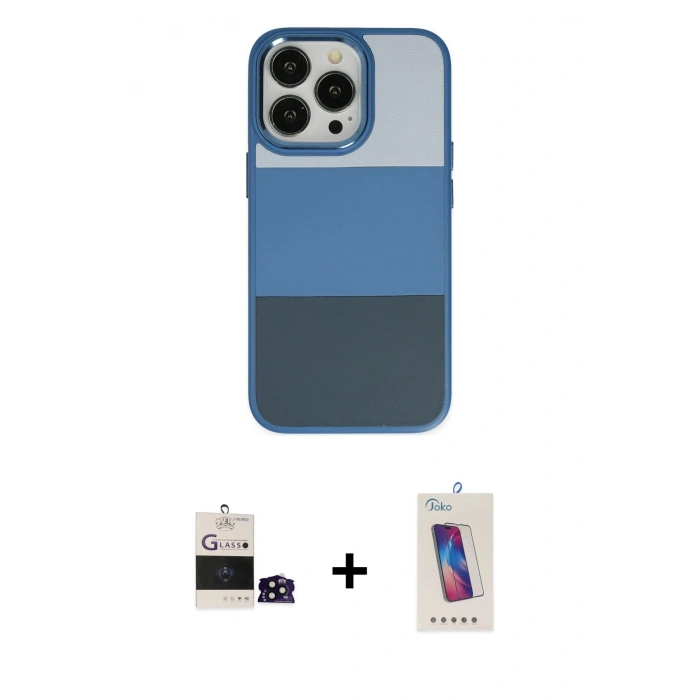 MARSİLYAN™- iPhone 14 Pro Max Kılıf Kutup Özel Seri - Siyah Joko 5D Cam + Bilvis Titan Kamera Lens - SH