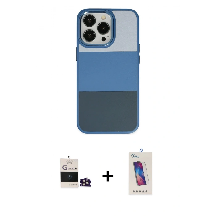 MARSİLYAN™- iPhone 14 Pro Max Kılıf Kutup Özel Seri - Siyah Joko 5D Cam + Bilvis Titan Kamera Lens - GD