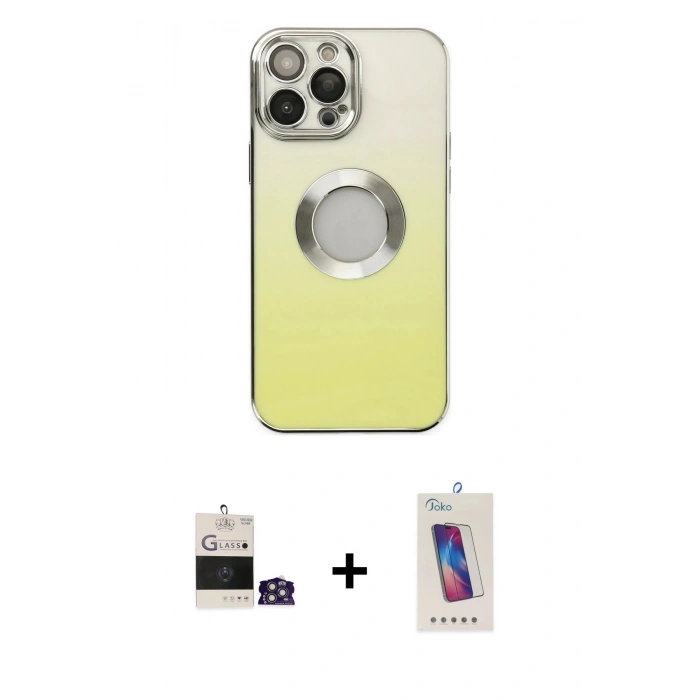 MARSİLYAN™- iPhone 14 Pro Max Kılıf Kutup Yansıma Özel Seri - Siyah Joko 5D Cam + Bilvis Titan Kamera Lens - GS