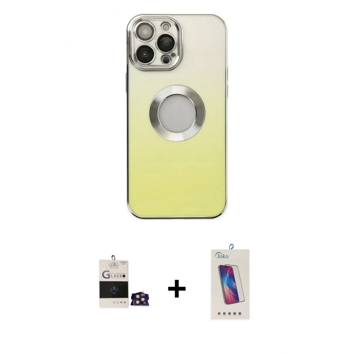 MARSİLYAN™- iPhone 14 Pro Max Kılıf Kutup Yansıma Özel Seri - Siyah Joko 5D Cam + Bilvis Titan Kamera Lens - GD