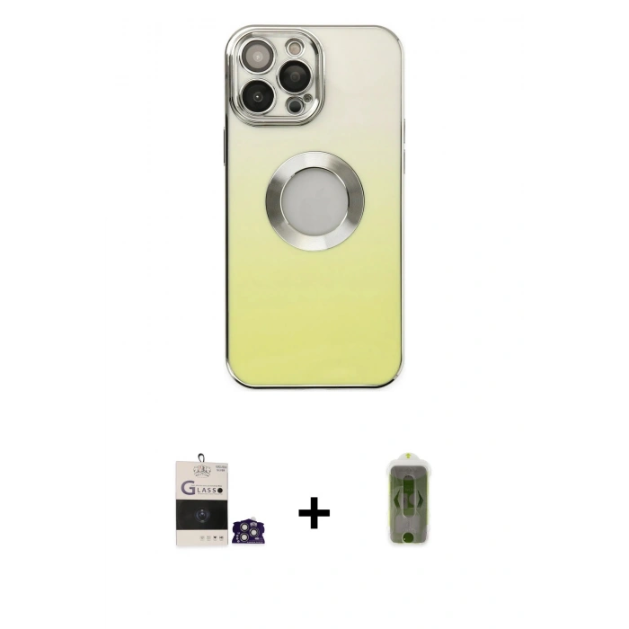 MARSİLYAN™- iPhone 14 Pro Max Kılıf Kutup Yansıma Özel Seri - Siyah Joko Magic 5D Hayalet Cam + Bilvis Titan Kamera Lens - GS