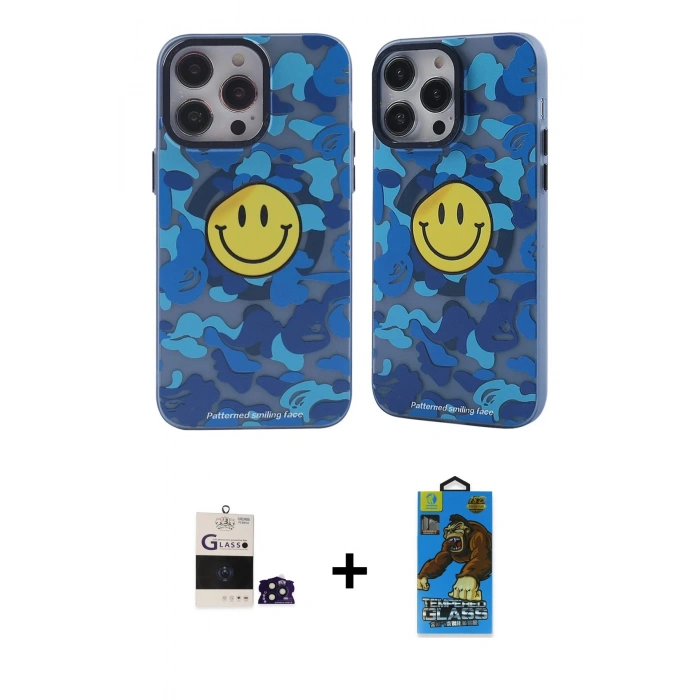 MARSİLYAN™- iPhone 14 Pro Max Kılıf Nova Doku Koleksiyonu - Siyah 18D Cam Ekran Koruyucu + Bilvis Titan Kamera Lens - DNMR