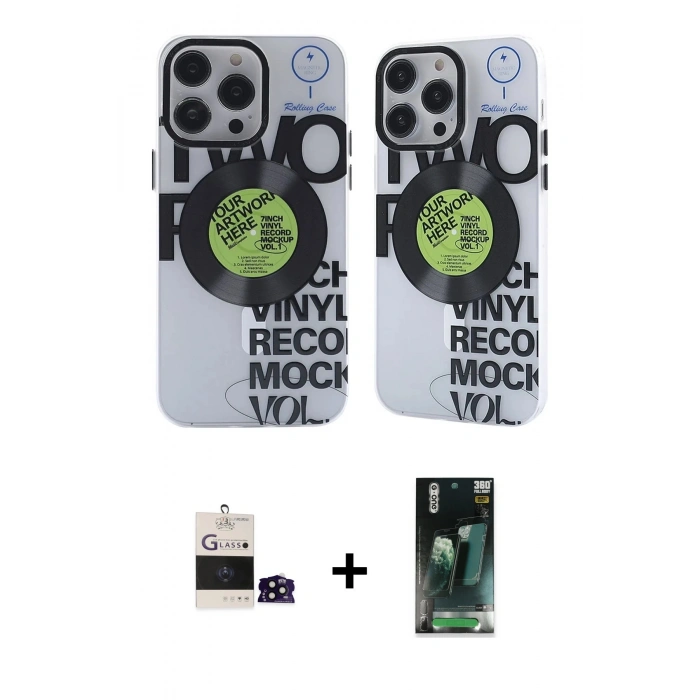MARSİLYAN™- iPhone 14 Pro Max Kılıf Nova Doku Koleksiyonu - Siyah 360 Mat Full Body Arka Koruyucu + Bilvis Titan Kamera Lens - SH
