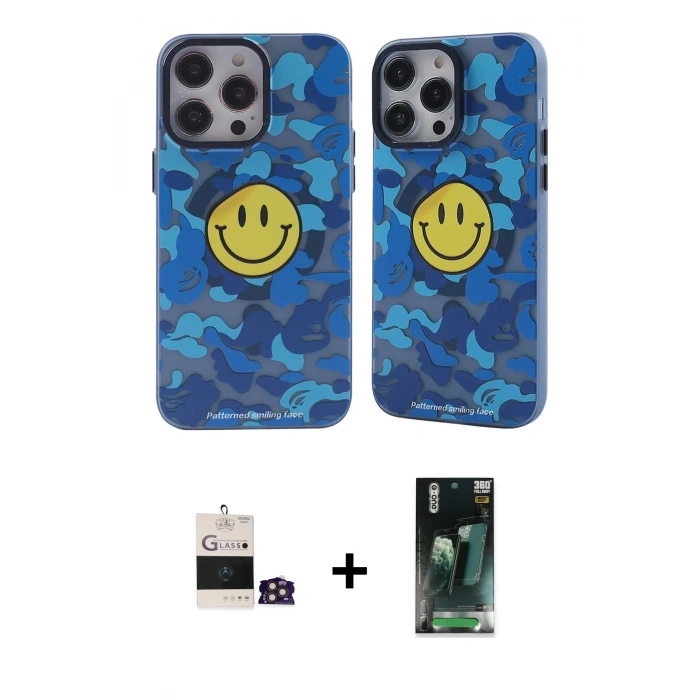MARSİLYAN™- iPhone 14 Pro Max Kılıf Nova Doku Koleksiyonu - Siyah 360 Mat Full Body Arka Koruyucu + Bilvis Titan Kamera Lens - GD