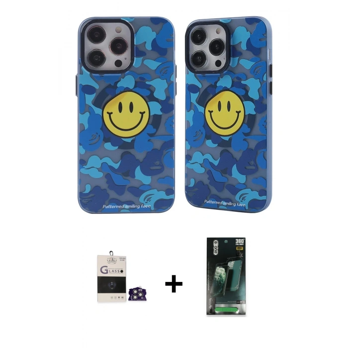 MARSİLYAN™- iPhone 14 Pro Max Kılıf Nova Doku Koleksiyonu - Siyah 360 Mat Full Body Arka Koruyucu + Bilvis Titan Kamera Lens - GS
