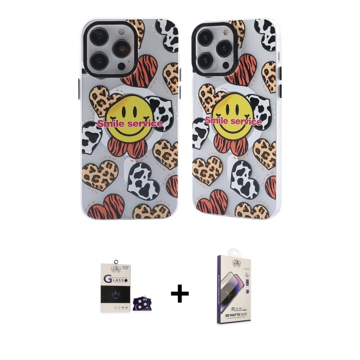 MARSİLYAN™- iPhone 14 Pro Max Kılıf Nova Doku Koleksiyonu - Siyah Bilvis 3D Mat Cam Ekran Koruyucu + Bilvis Titan Kamera Lens - DNMR