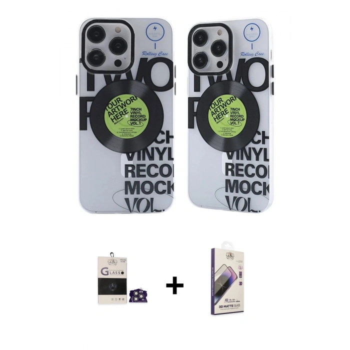 MARSİLYAN™- iPhone 14 Pro Max Kılıf Nova Doku Koleksiyonu - Siyah Bilvis 3D Mat Cam Ekran Koruyucu + Bilvis Titan Kamera Lens - GS