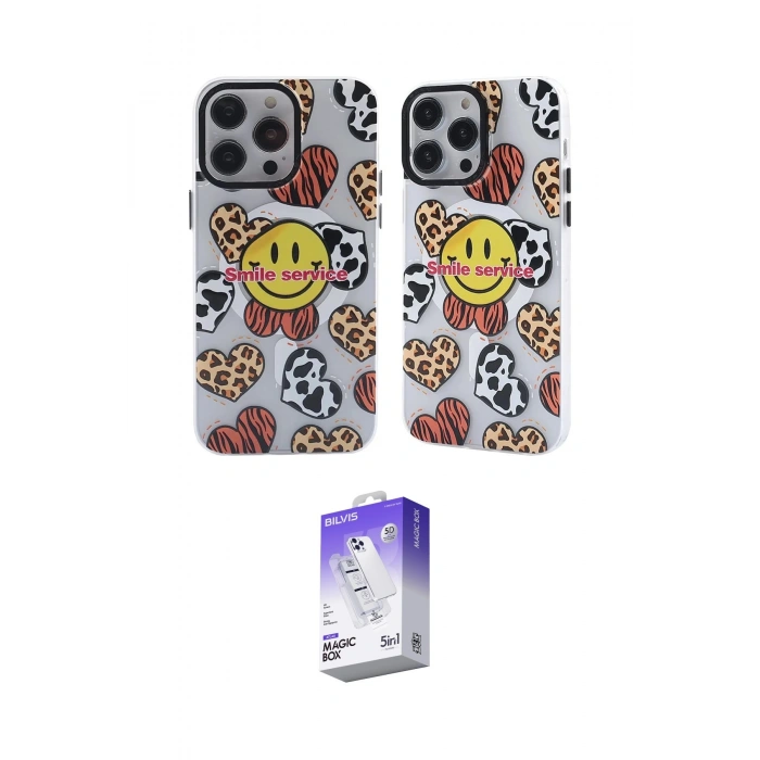MARSİLYAN™- iPhone 14 Pro Max Kılıf Nova Doku Koleksiyonu - Siyah Bilvis 5in1 3D Magic Cam Ekran Koruyucu