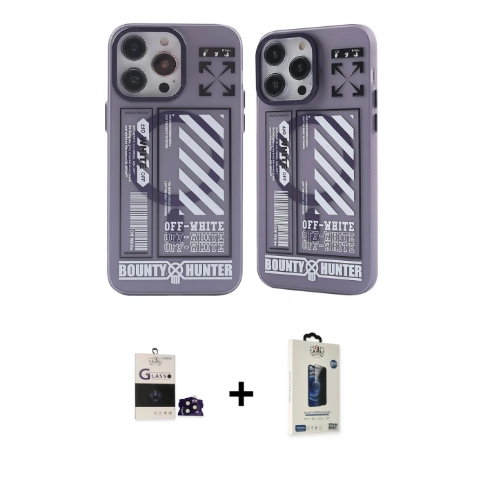 MARSİLYAN™- iPhone 14 Pro Max Kılıf Nova Doku Koleksiyonu - Siyah Bilvis Hayalet Cam Ekran Koruyucu + Bilvis Titan Kamera Lens - SH