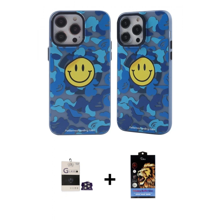 MARSİLYAN™- iPhone 14 Pro Max Kılıf Nova Doku Koleksiyonu - Siyah Buffer Hayalet Cam Ekran Koruyucu + Bilvis Titan Kamera Lens - GS