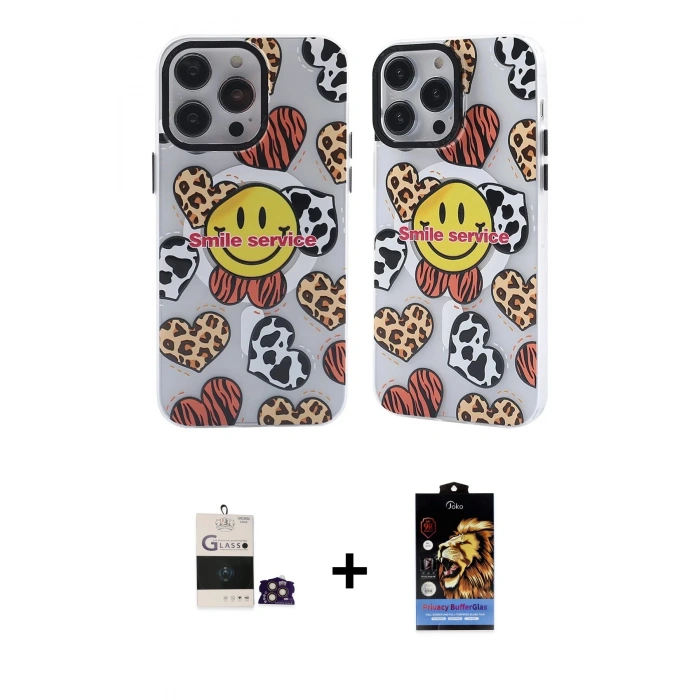 MARSİLYAN™- iPhone 14 Pro Max Kılıf Nova Doku Koleksiyonu - Siyah Buffer Hayalet Cam Ekran Koruyucu + Bilvis Titan Kamera Lens - GD