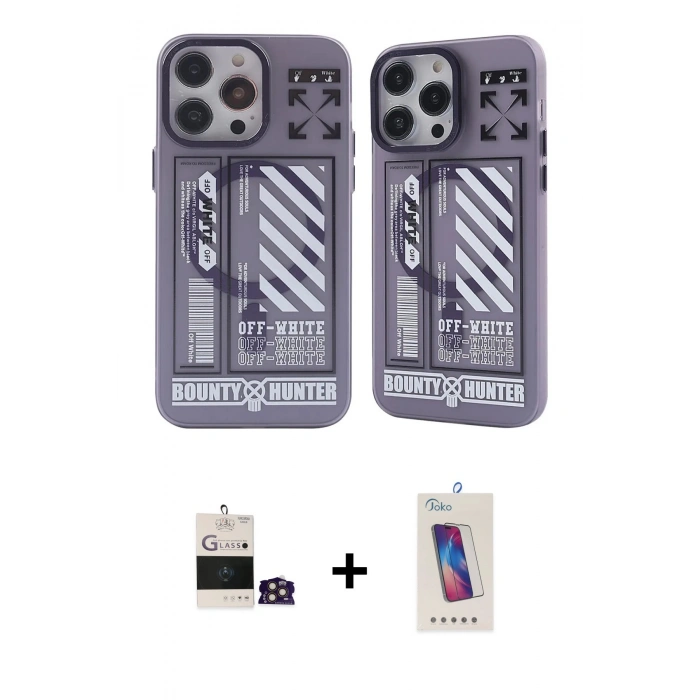 MARSİLYAN™- iPhone 14 Pro Max Kılıf Nova Doku Koleksiyonu - Siyah Joko 5D Cam + Bilvis Titan Kamera Lens - GD