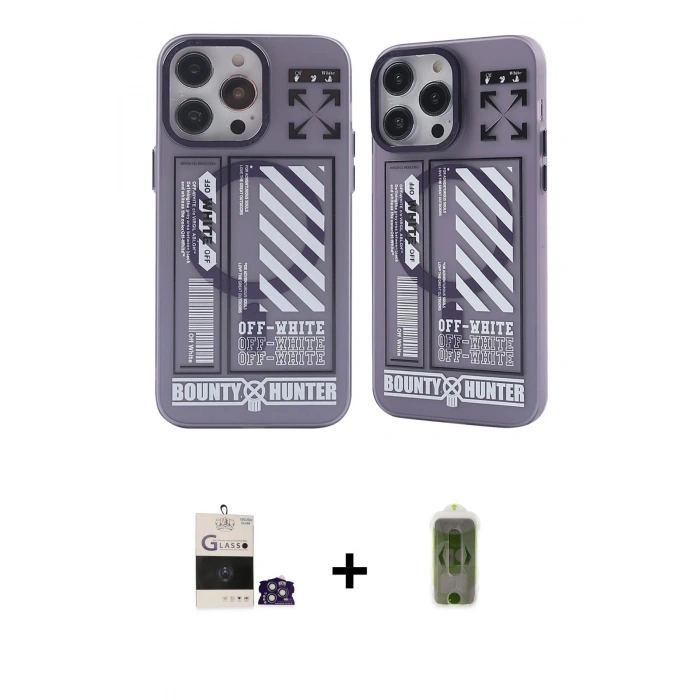 MARSİLYAN™- iPhone 14 Pro Max Kılıf Nova Doku Koleksiyonu - Siyah Joko Magic 5D Hayalet Cam + Bilvis Titan Kamera Lens - GS