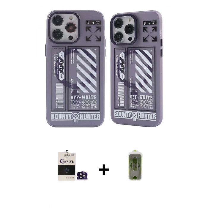 MARSİLYAN™- iPhone 14 Pro Max Kılıf Nova Doku Koleksiyonu - Siyah Joko Magic 5D Hayalet Cam + Bilvis Titan Kamera Lens - DNMR