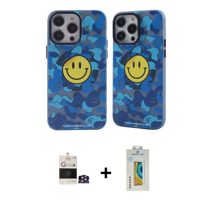 MARSİLYAN™- iPhone 14 Pro Max Kılıf Nova Doku Koleksiyonu - Siyah Polymer Nano Ekran Koruyucu + Bilvis Titan Kamera Lens - GS