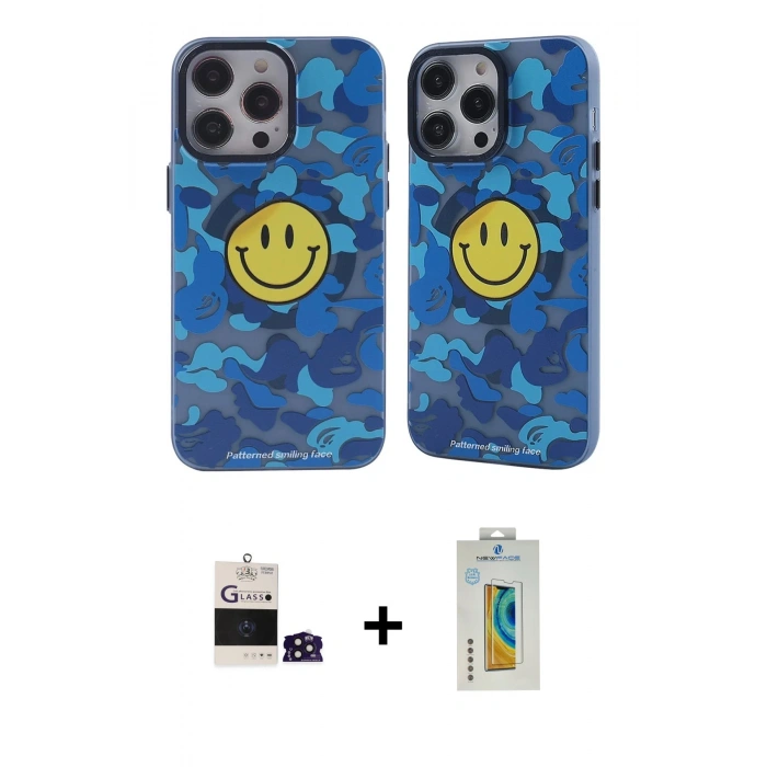 MARSİLYAN™- iPhone 14 Pro Max Kılıf Nova Doku Koleksiyonu - Siyah Polymer Nano Ekran Koruyucu + Bilvis Titan Kamera Lens - DNMR