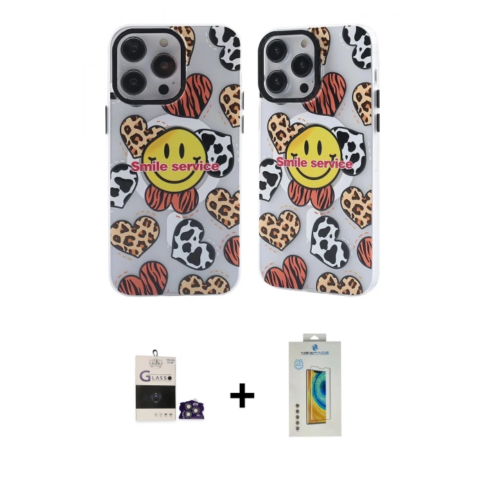MARSİLYAN™- iPhone 14 Pro Max Kılıf Nova Doku Koleksiyonu - Siyah Polymer Nano Ekran Koruyucu + Bilvis Titan Kamera Lens - GS