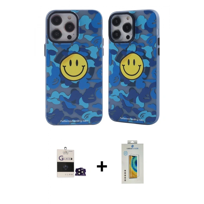 MARSİLYAN™- iPhone 14 Pro Max Kılıf Nova Doku Koleksiyonu - Siyah Polymer Nano Ekran Koruyucu + Bilvis Titan Kamera Lens - SH