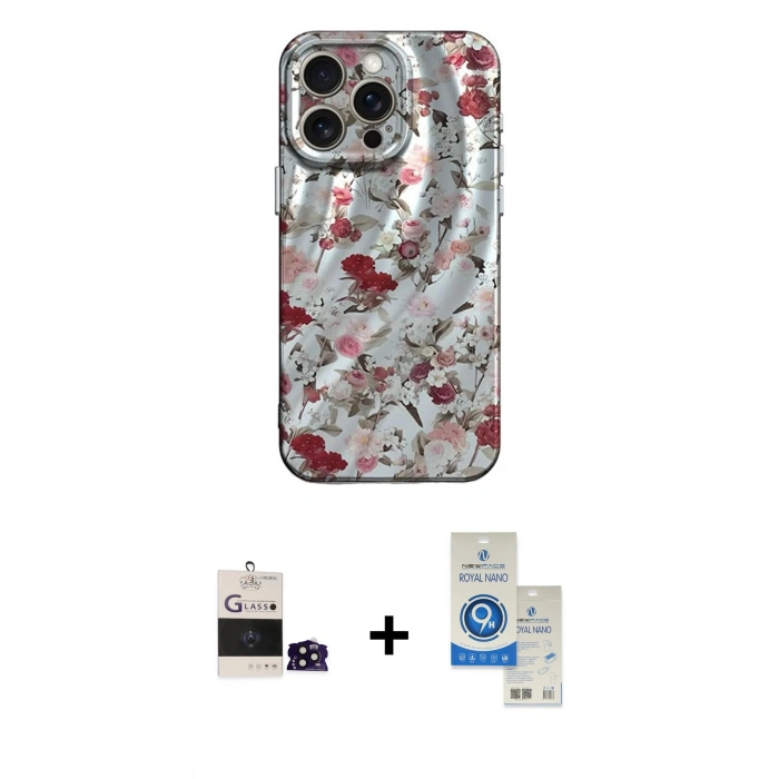 MARSİLYAN™- iPhone 14 Pro Max Kılıf Nova Doku Prime - Şeffaf Royal Nano Ekran Koruyucu + Bilvis Titan Kamera Lens - SH