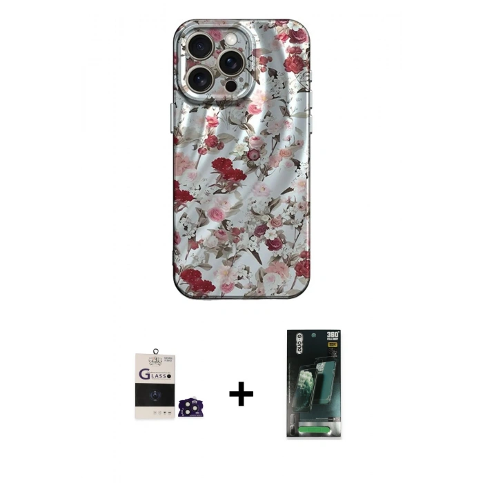 MARSİLYAN™- iPhone 14 Pro Max Kılıf Nova Doku Prime - Siyah 360 Mat Full Body Arka Koruyucu + Derin Mor Bilvis Titan Kamera Lens