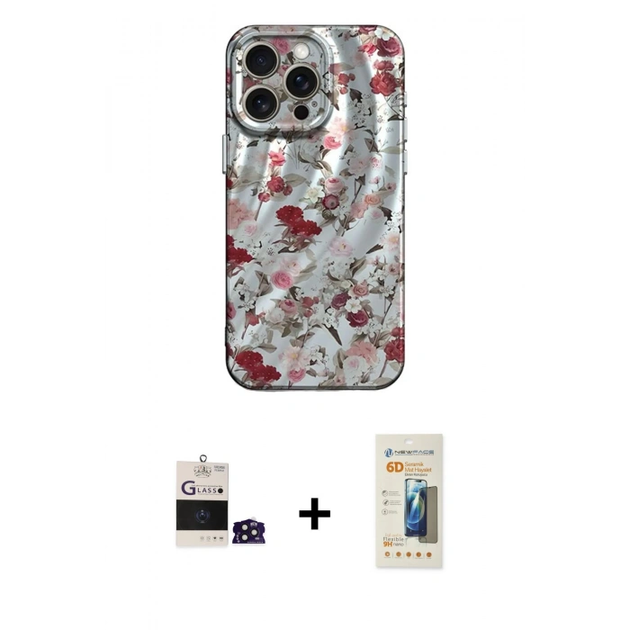 MARSİLYAN™- iPhone 14 Pro Max Kılıf Nova Doku Prime - Siyah 6D Mat Seramik Hayalet Nano Ekran Koruyucu + Bilvis Titan Kamera Lens - DNMR