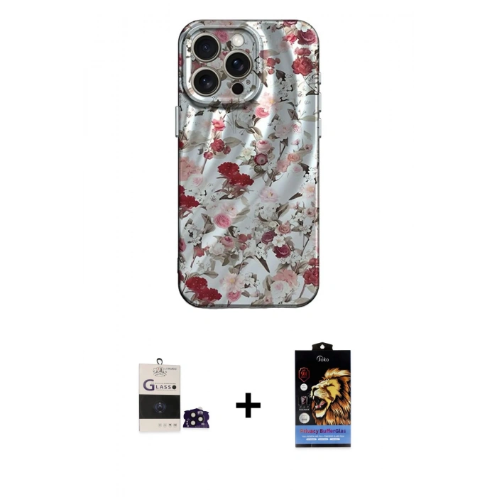 MARSİLYAN™- iPhone 14 Pro Max Kılıf Nova Doku Prime - Siyah Buffer Hayalet Cam Ekran Koruyucu + Bilvis Titan Kamera Lens - SH