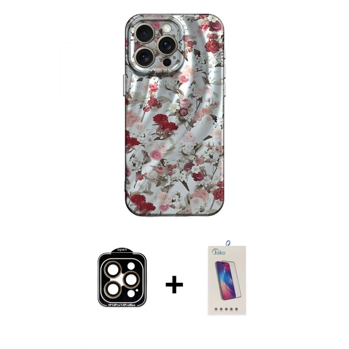 MARSİLYAN™- iPhone 14 Pro Max Kılıf Nova Doku Prime - Siyah Joko 5D Cam + PVD Metal Kamera Lens - TU