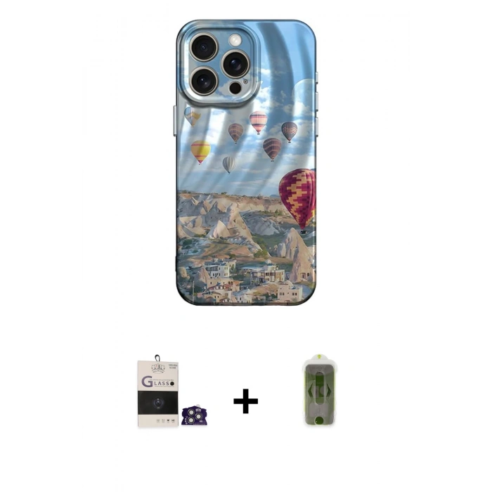 MARSİLYAN™- iPhone 14 Pro Max Kılıf Nova Doku Prime - Siyah Joko Magic 5D Hayalet Cam + Bilvis Titan Kamera Lens - GS