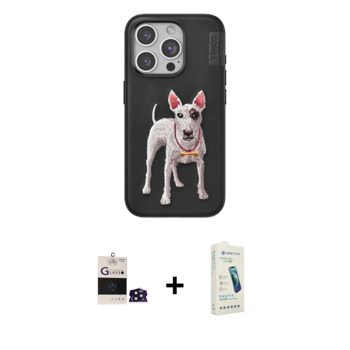 MARSİLYAN™- iPhone 14 Pro Max Kılıf Nova Form Koleksiyonu - Şeffaf Pasifik Cam Ekran Koruyucu + Bilvis Titan Kamera Lens - DNMR
