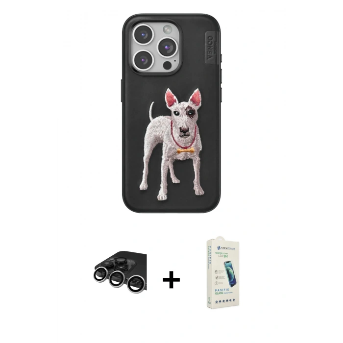 MARSİLYAN™- iPhone 14 Pro Max Kılıf Nova Form Koleksiyonu - Şeffaf Pasifik Cam Ekran Koruyucu + Raze Metal Kamera Lens - GS