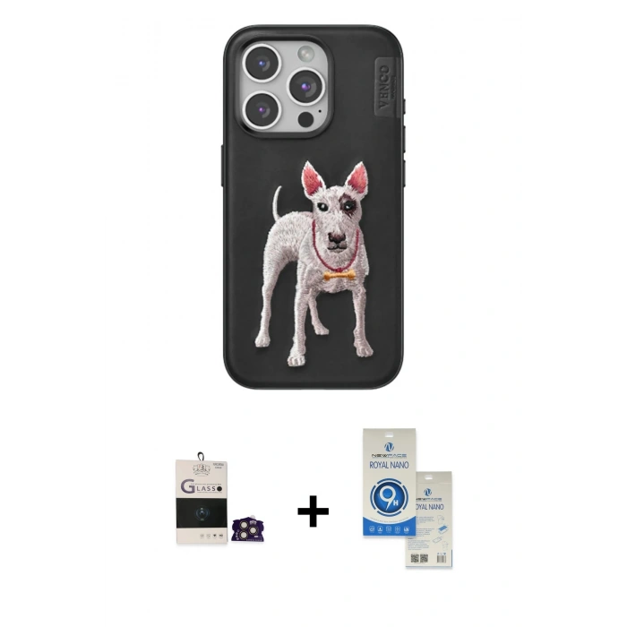 MARSİLYAN™- iPhone 14 Pro Max Kılıf Nova Form Koleksiyonu - Şeffaf Royal Nano Ekran Koruyucu + Bilvis Titan Kamera Lens - GD