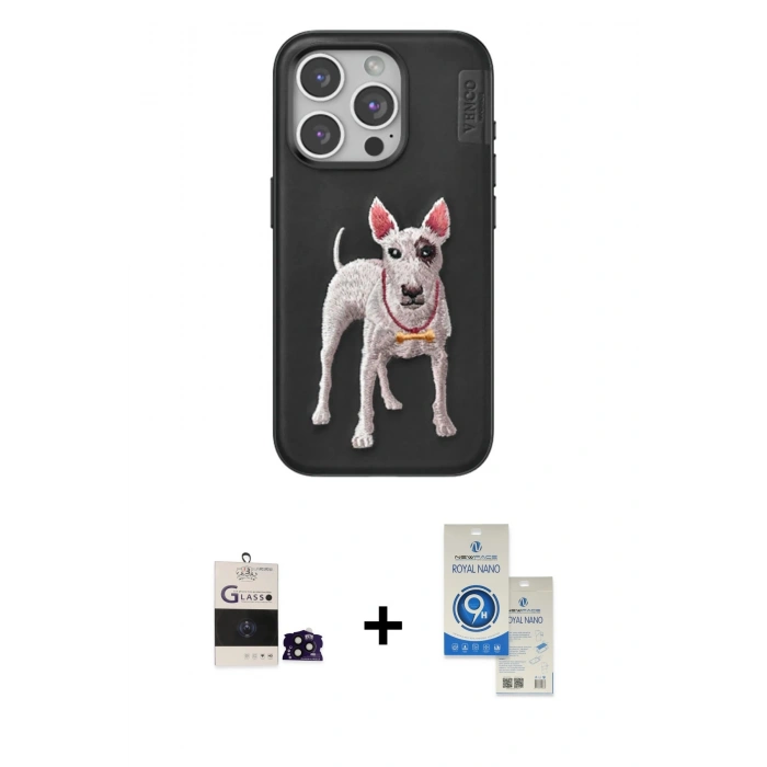 MARSİLYAN™- iPhone 14 Pro Max Kılıf Nova Form Koleksiyonu - Şeffaf Royal Nano Ekran Koruyucu + Bilvis Titan Kamera Lens - SH