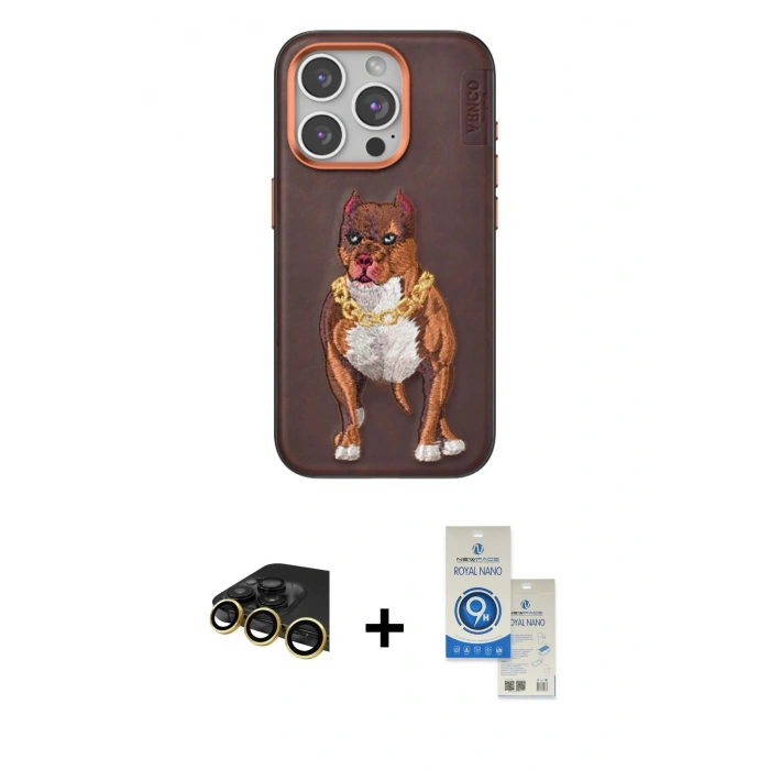 MARSİLYAN™- iPhone 14 Pro Max Kılıf Nova Form Koleksiyonu - Şeffaf Royal Nano Ekran Koruyucu + Raze Metal Kamera Lens - GD