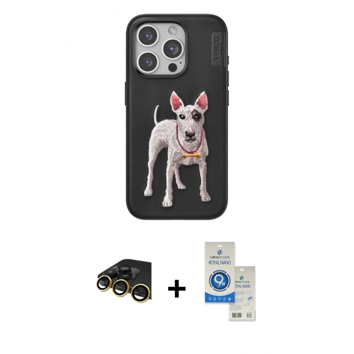MARSİLYAN™- iPhone 14 Pro Max Kılıf Nova Form Koleksiyonu - Şeffaf Royal Nano Ekran Koruyucu + Raze Metal Kamera Lens - GD