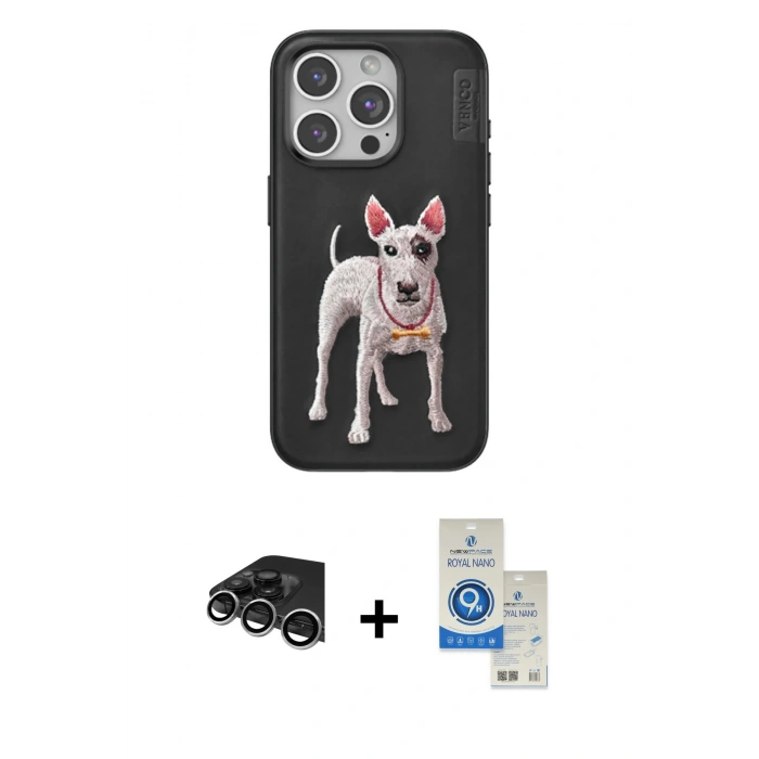 MARSİLYAN™- iPhone 14 Pro Max Kılıf Nova Form Koleksiyonu - Şeffaf Royal Nano Ekran Koruyucu + Raze Metal Kamera Lens - GS