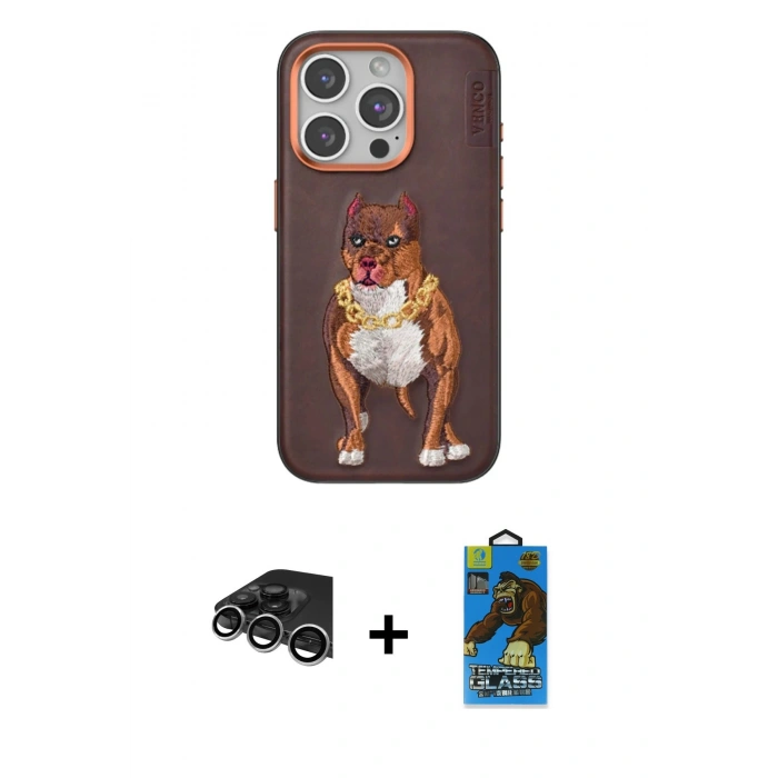 MARSİLYAN™- iPhone 14 Pro Max Kılıf Nova Form Koleksiyonu - Siyah 18D Cam Ekran Koruyucu + Raze Metal Kamera Lens - GS