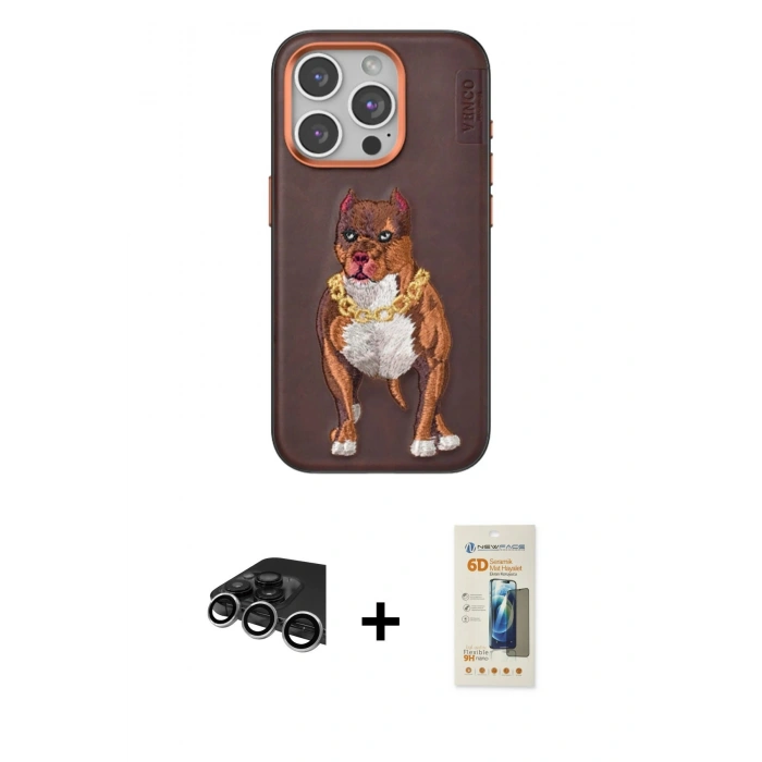 MARSİLYAN™- iPhone 14 Pro Max Kılıf Nova Form Koleksiyonu - Siyah 6D Mat Seramik Hayalet Nano Ekran Koruyucu + Raze Metal Kamera Lens - GS