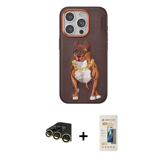 MARSİLYAN™- iPhone 14 Pro Max Kılıf Nova Form Koleksiyonu - Siyah 6D Mat Seramik Hayalet Nano Ekran Koruyucu + Raze Metal Kamera Lens - GD