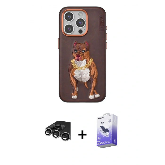 MARSİLYAN™- iPhone 14 Pro Max Kılıf Nova Form Koleksiyonu - Siyah Bilvis 5in1 5D Magic Hayalet Cam Ekran Koruyucu + Raze Metal Kamera Lens - GS